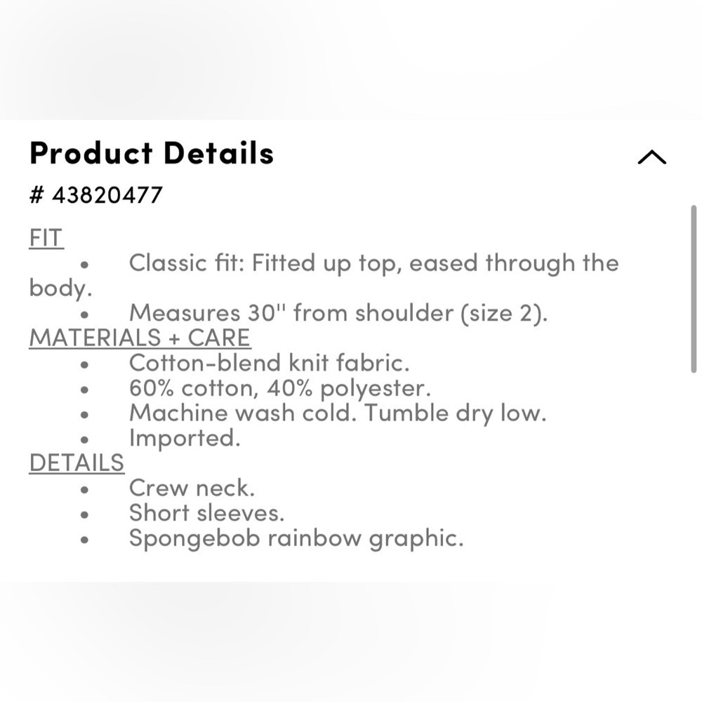 Torrid SpongeBob SquarePants Rainbow Graphic Tee NWT - Picture 4 of 4